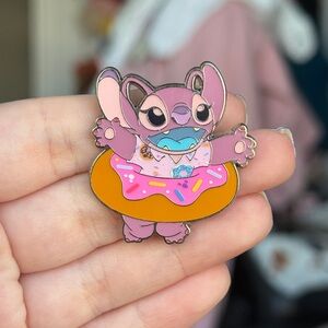 Disney Parks Stitch Attacks Snacks Angel Donut Mystery Pin